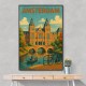 Amsterdam Travel Poster Featuring Rijksmuseum 1 Wall Art