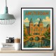 Amsterdam Travel Poster Featuring Rijksmuseum 1 Wall Art