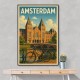 Amsterdam Travel Poster Featuring Rijksmuseum Wall Art