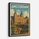 Amsterdam Travel Poster Featuring Rijksmuseum Wall Art