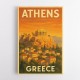 Athens Acropolis Athens Greece Travel Poster 1 Wall Art