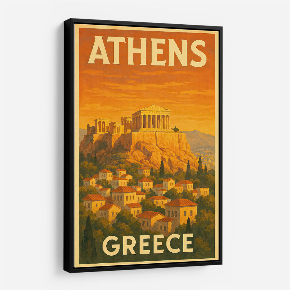 Athens Acropolis Athens Greece Travel Poster 1 Wall Art