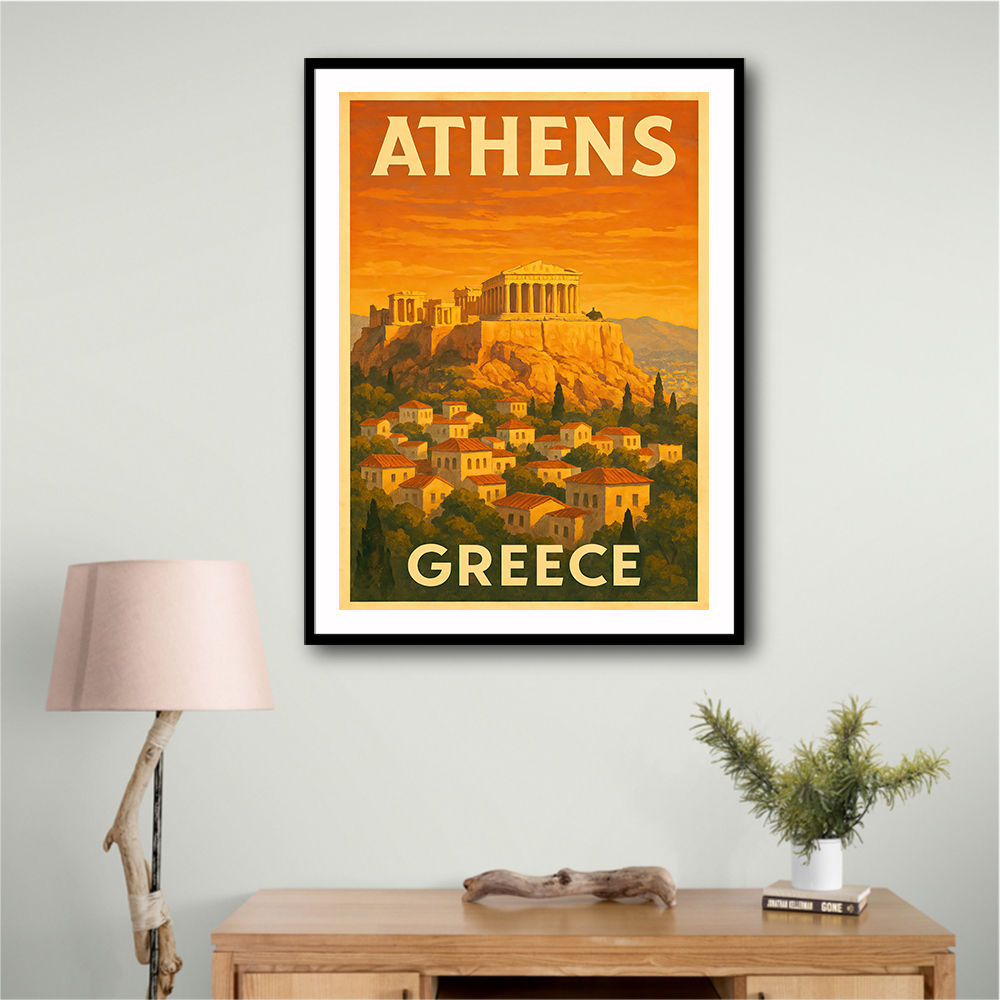 Athens Acropolis Athens Greece Travel Poster 1 Wall Art