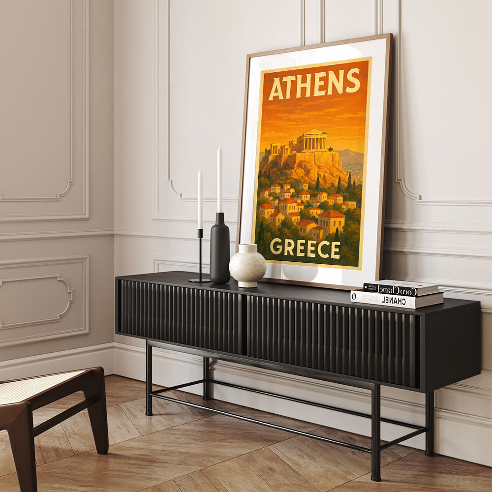 Athens Acropolis Athens Greece Travel Poster 1 Wall Art