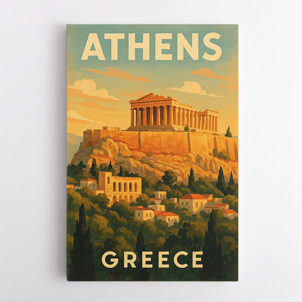 Athens Acropolis Athens Greece Travel Poster Wall Art