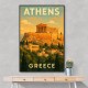 Athens Acropolis Athens Greece Travel Poster Wall Art