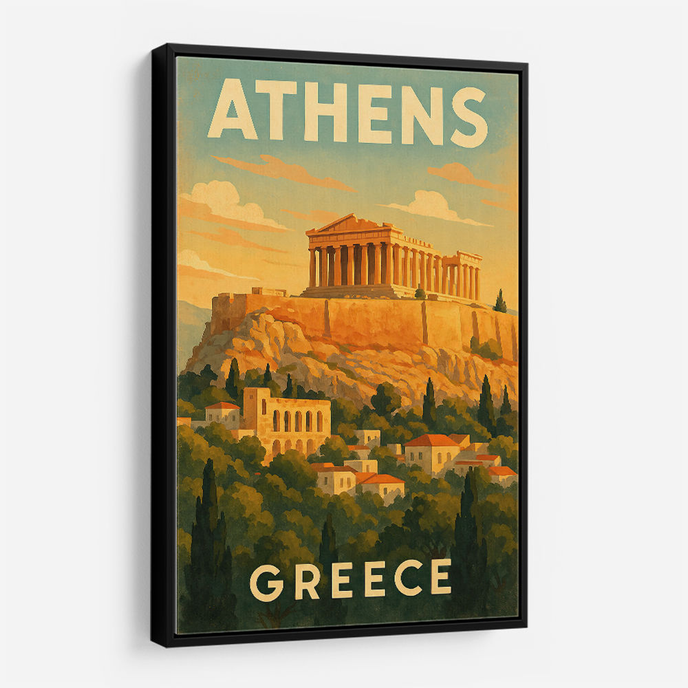 Athens Acropolis Athens Greece Travel Poster Wall Art