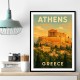 Athens Acropolis Athens Greece Travel Poster Wall Art
