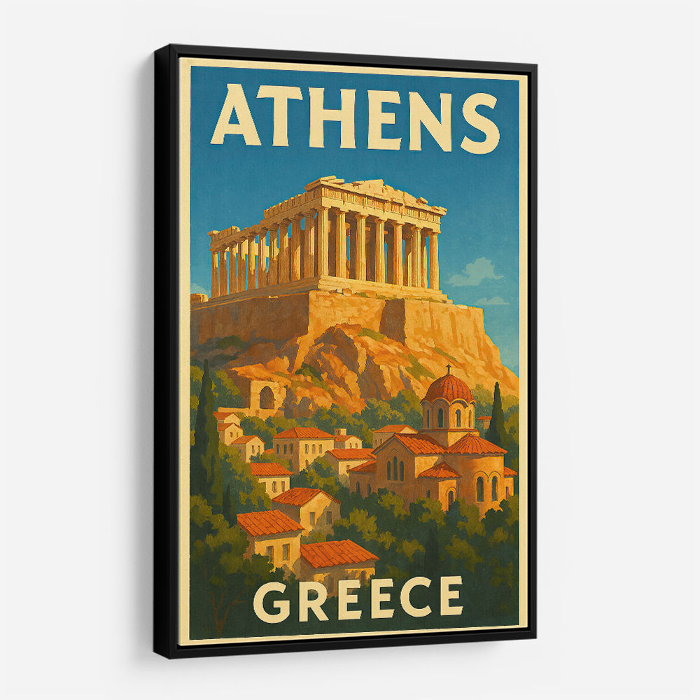Athens Greece Travel Poster Wall Art