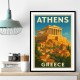 Athens Greece Travel Poster Wall Art