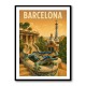Barcelona Travel Poster Featuring Park Güell Wall Art