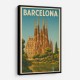 Barcelona Travel Poster Featuring Sagrada Família 1 Wall Art