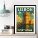 Belém Tower Lisbon Travel Poster Wall Art