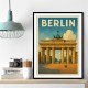 Berlin Travel Poster Featuring Brandenburg Gate Wall Art