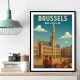 Brussels Travel Poster 2 Wall Art