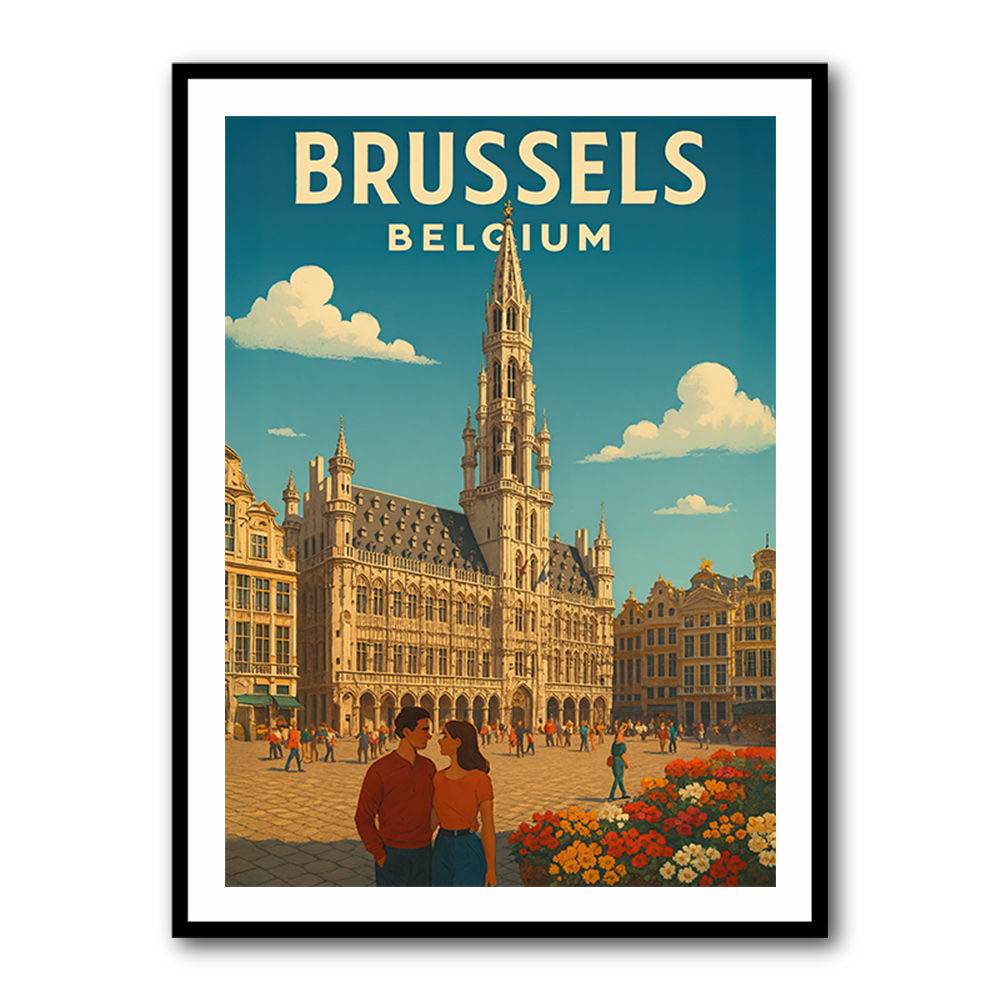 Brussels Travel Poster 2 Wall Art