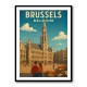 Brussels Travel Poster 2 Wall Art