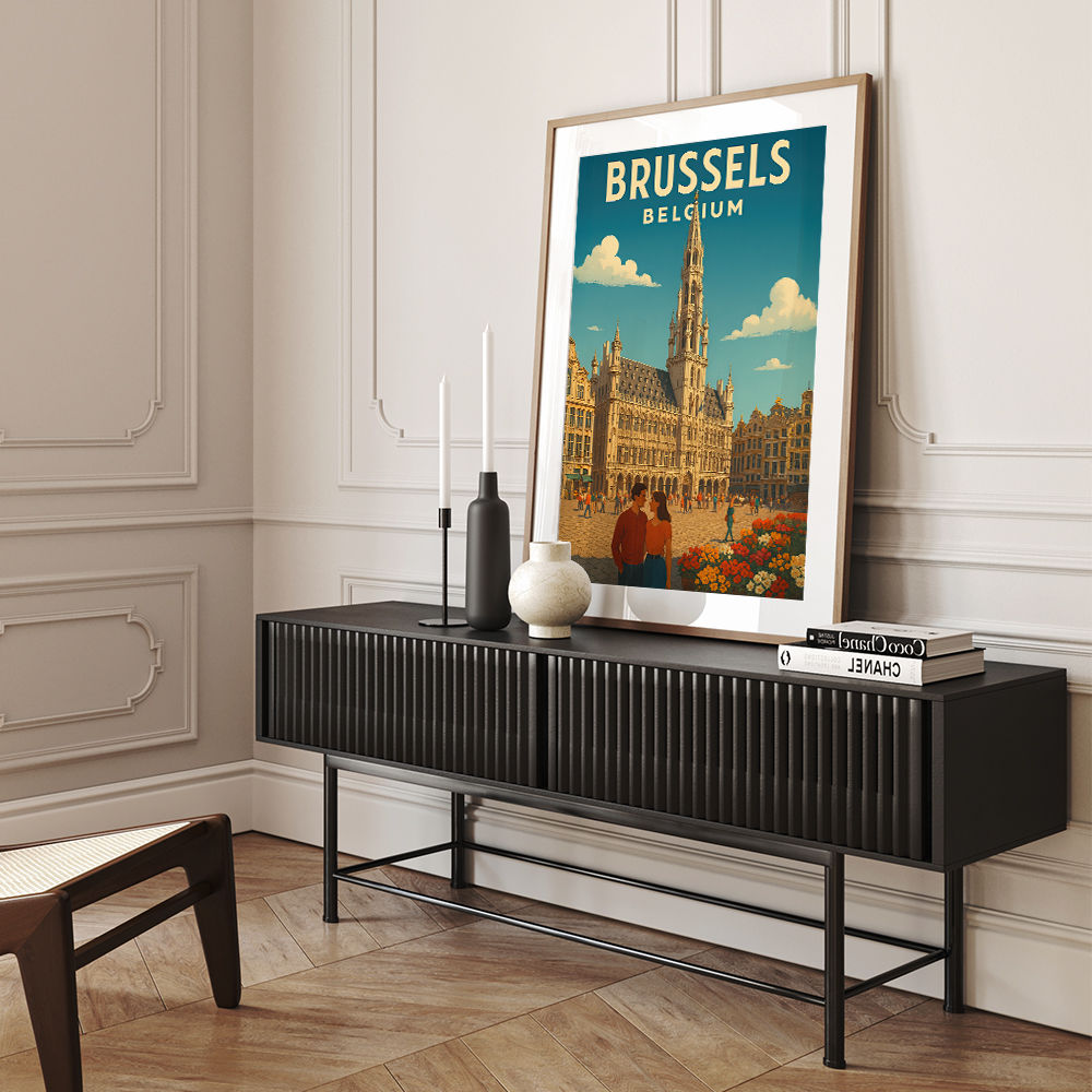 Brussels Travel Poster 2 Wall Art