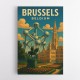 Brussels Travel Poster Wall Art