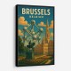 Brussels Travel Poster Wall Art