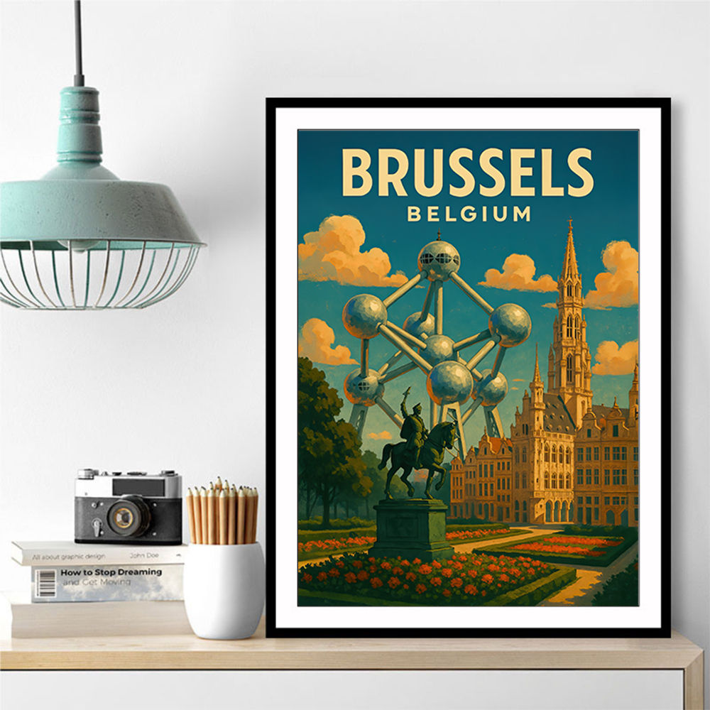 Brussels Travel Poster Wall Art