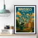 Brussels Travel Poster Wall Art