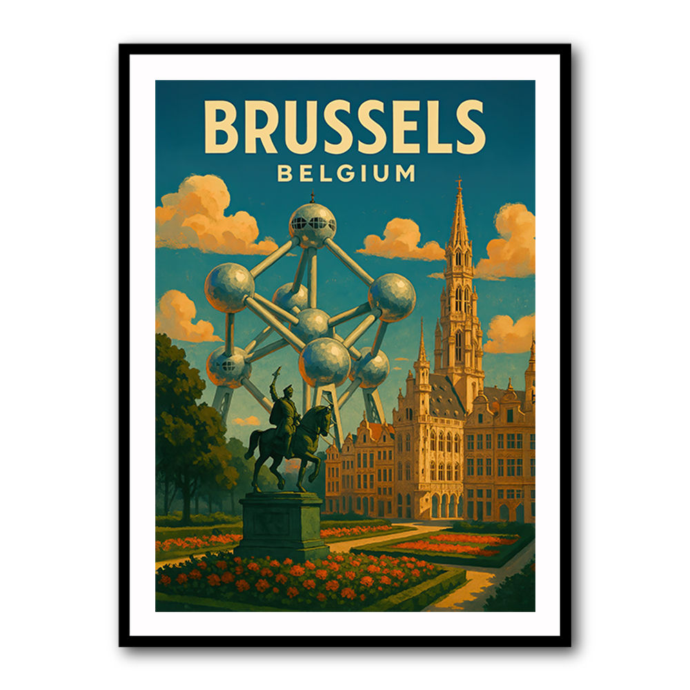 Brussels Travel Poster Wall Art