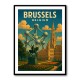 Brussels Travel Poster Wall Art