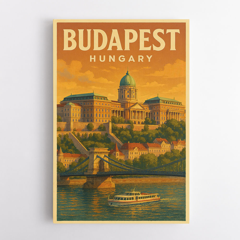 Budapest Buda Castle Travel Poster 1 Wall Art
