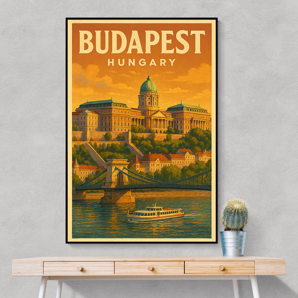 Budapest Buda Castle Travel Poster 1 Wall Art