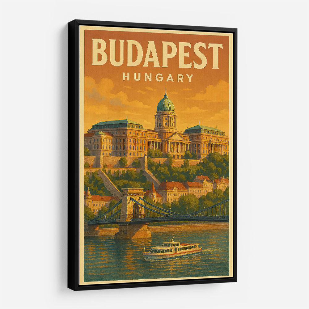 Budapest Buda Castle Travel Poster 1 Wall Art