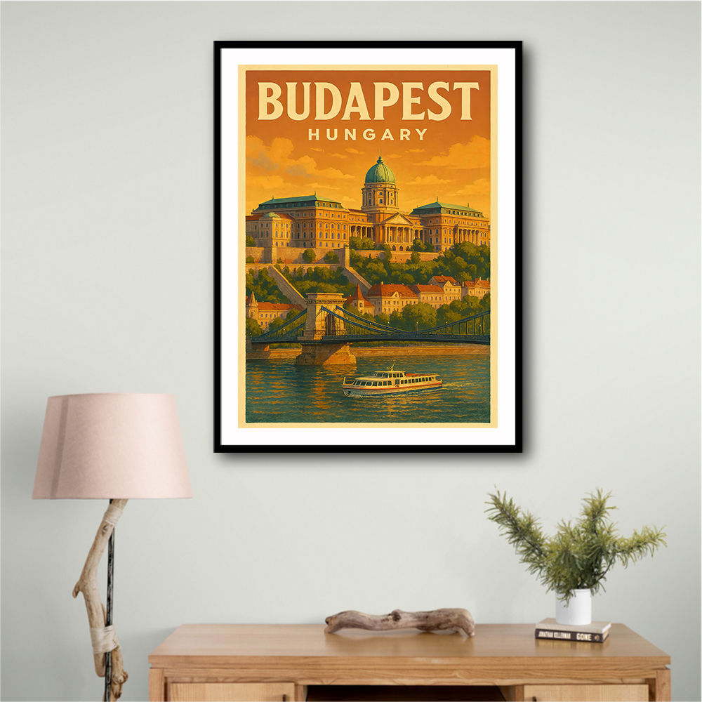 Budapest Buda Castle Travel Poster 1 Wall Art