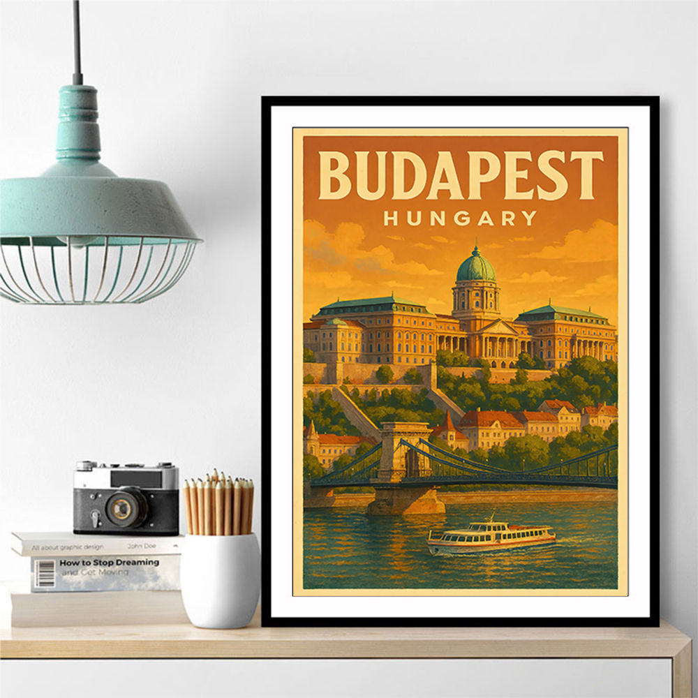 Budapest Buda Castle Travel Poster 1 Wall Art