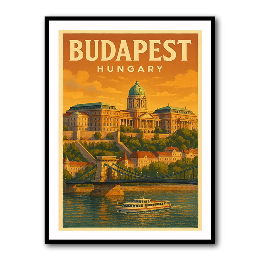 Budapest Buda Castle Travel Poster 1 Wall Art