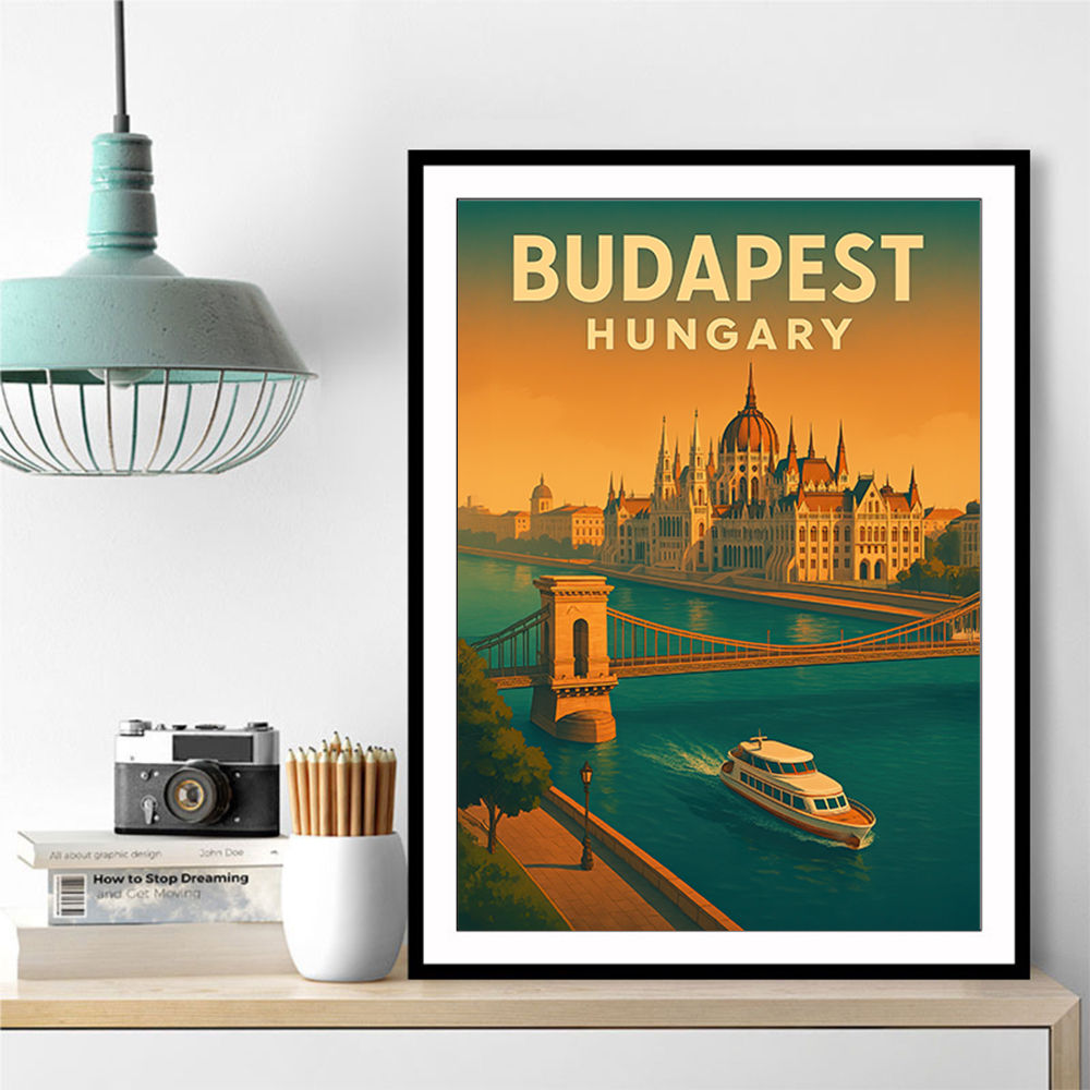 Budapest Travel Poster Wall Art