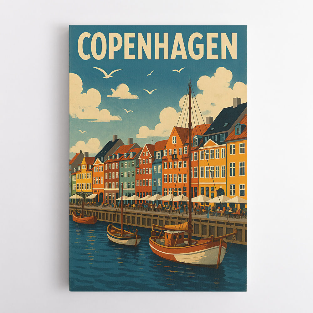 Copenhagen Travel Poster 1 Wall Art