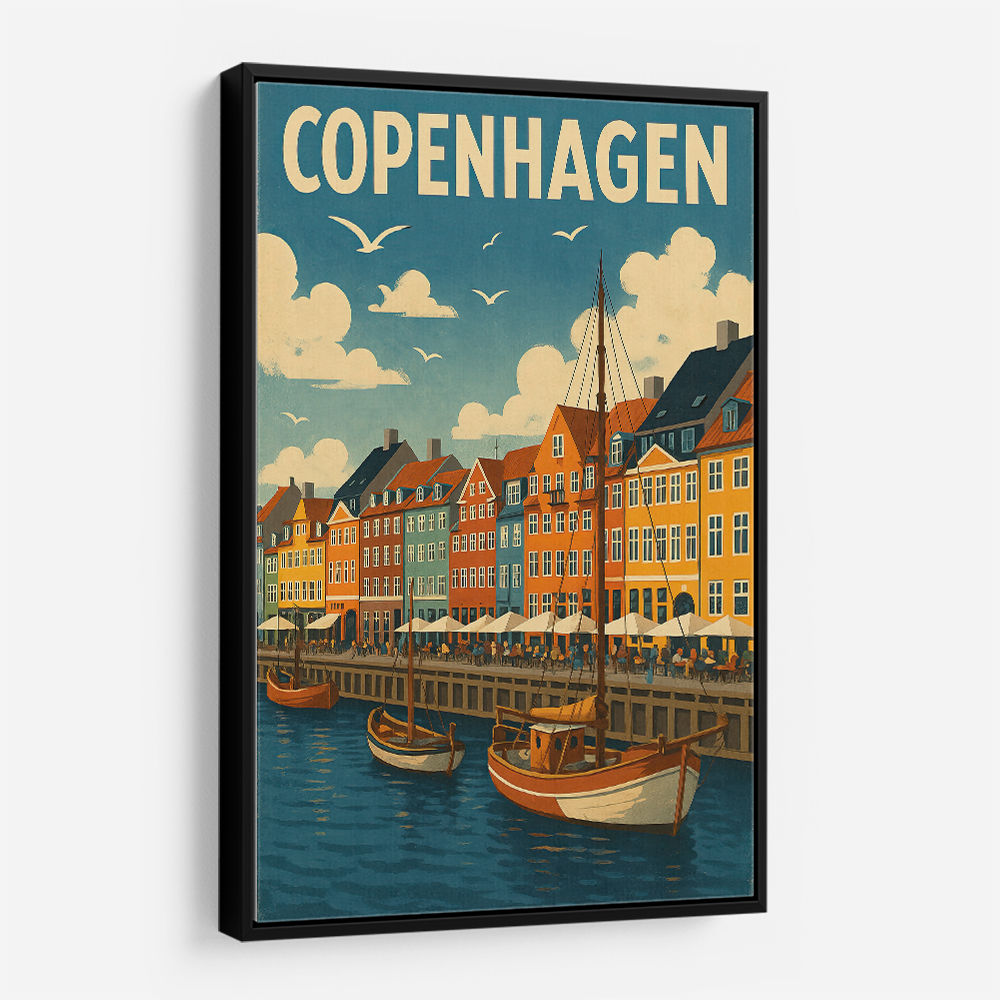 Copenhagen Travel Poster 1 Wall Art