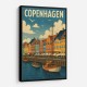 Copenhagen Travel Poster 1 Wall Art