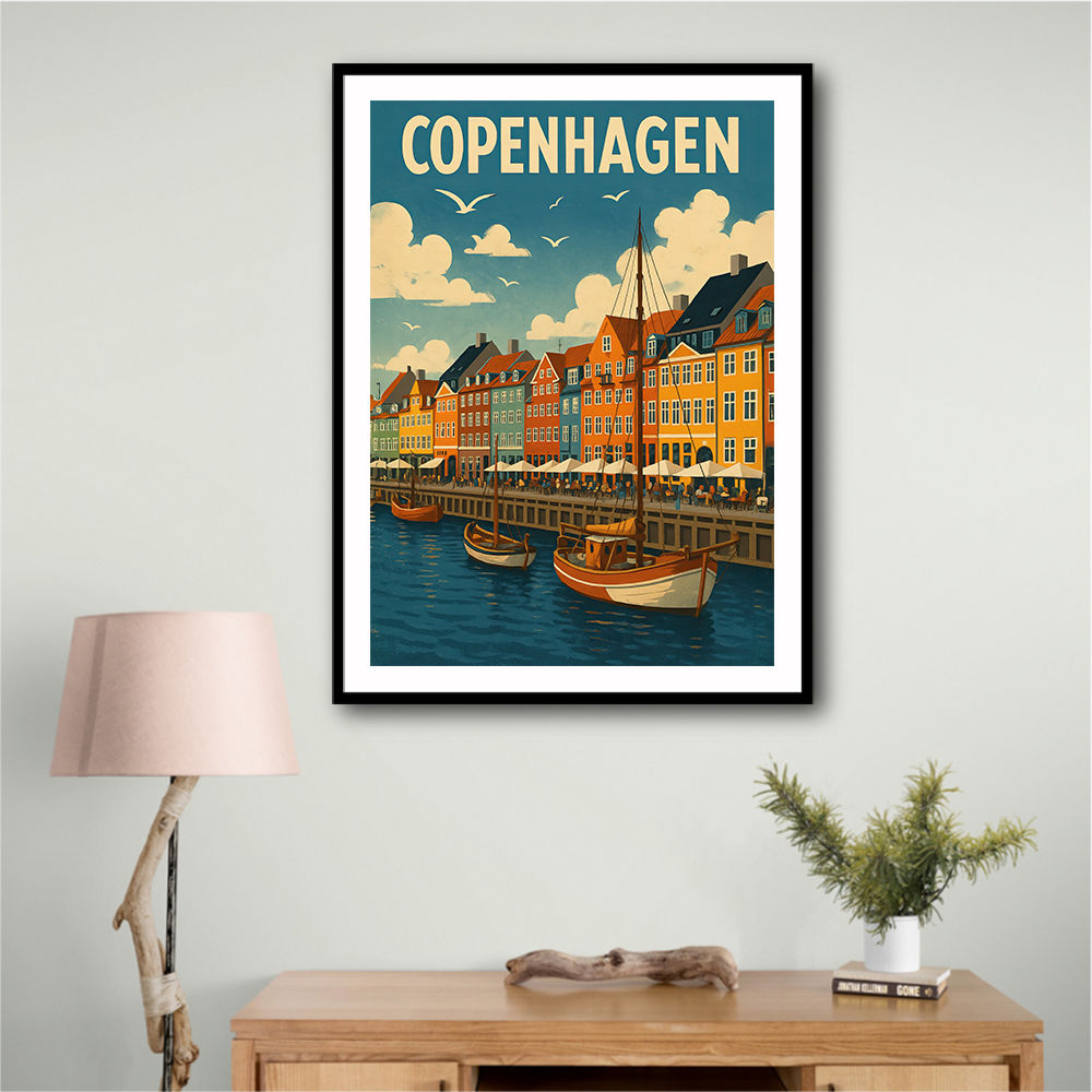 Copenhagen Travel Poster 1 Wall Art