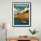 Copenhagen Travel Poster 1 Wall Art
