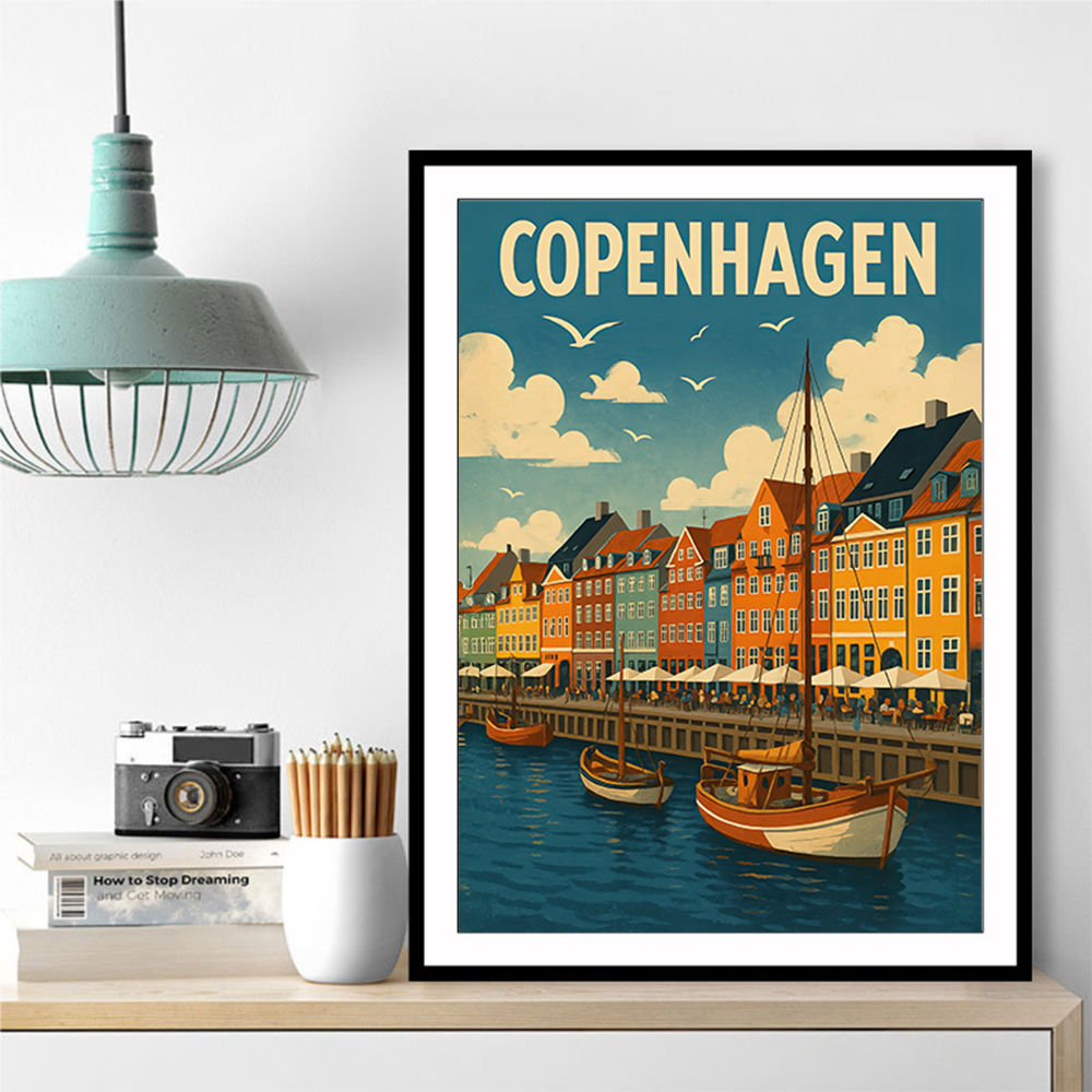 Copenhagen Travel Poster 1 Wall Art