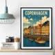 Copenhagen Travel Poster 1 Wall Art