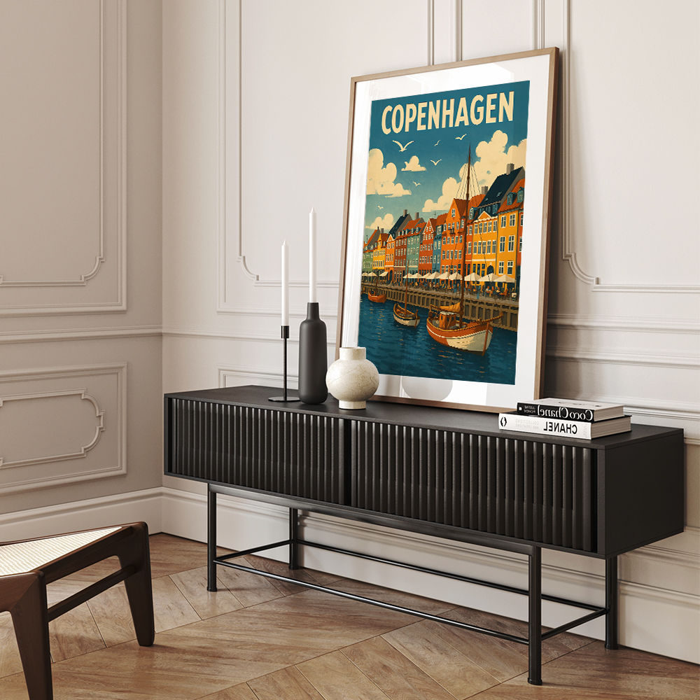 Copenhagen Travel Poster 1 Wall Art