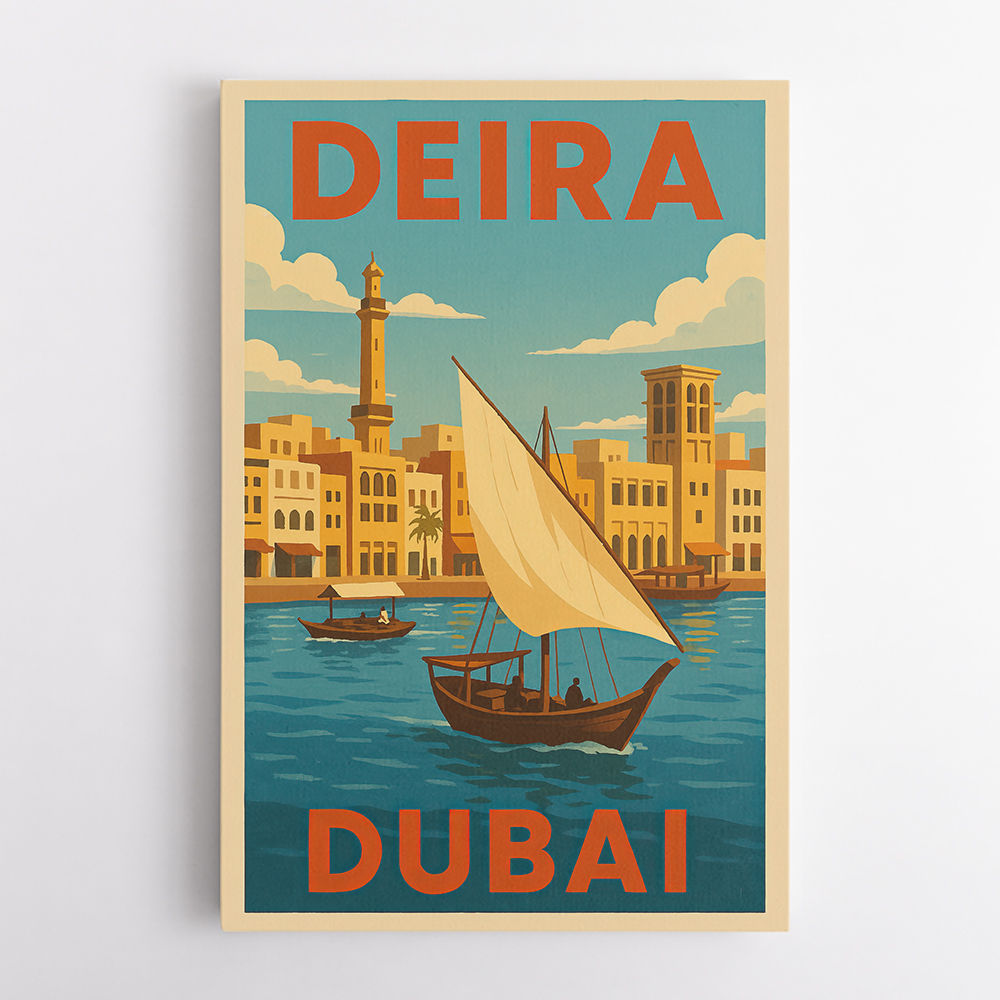 Deira Dubai Travel Poster 1 Wall Art