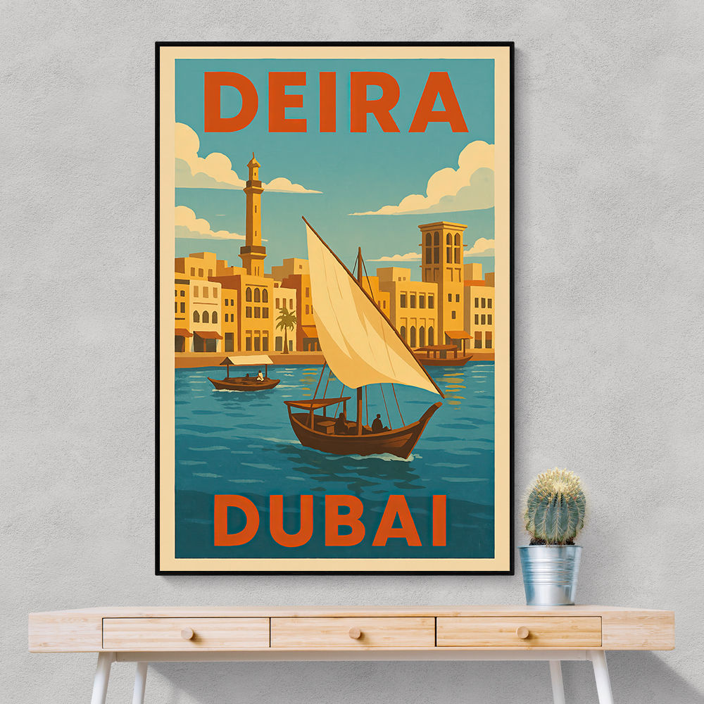 Deira Dubai Travel Poster 1 Wall Art