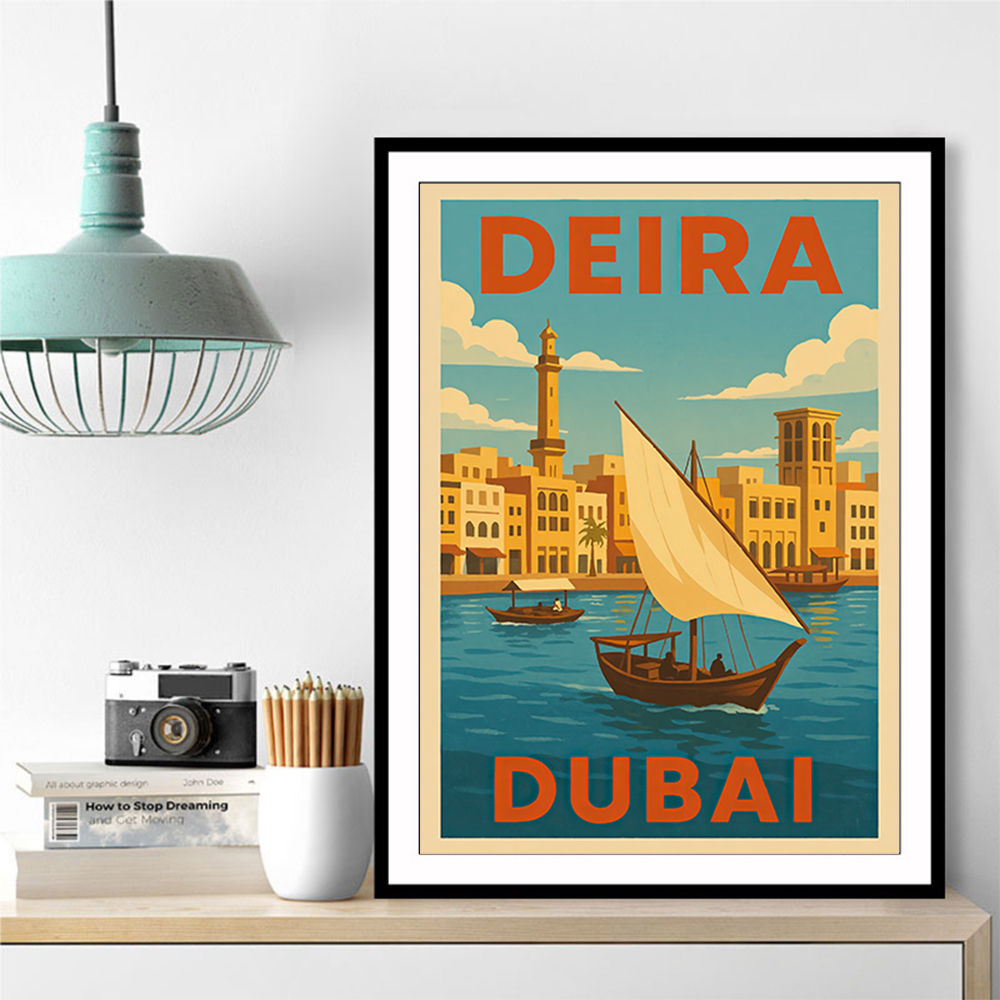 Deira Dubai Travel Poster 1 Wall Art