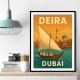 Deira Dubai Travel Poster Wall Art