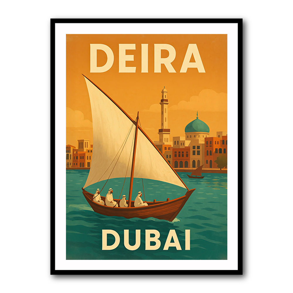 Deira Dubai Travel Poster Wall Art