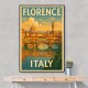 Florence Italy Travel Poster Featuring Ponte Vecchio Poster Wall Art