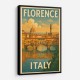 Florence Italy Travel Poster Featuring Ponte Vecchio Poster Wall Art